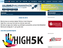 Tablet Screenshot of lillebaelthalvmarathon.dk